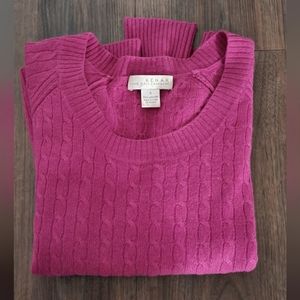 KENAR 2 Ply 100% Cashmere long sleeves Scoop Neck Sweater used